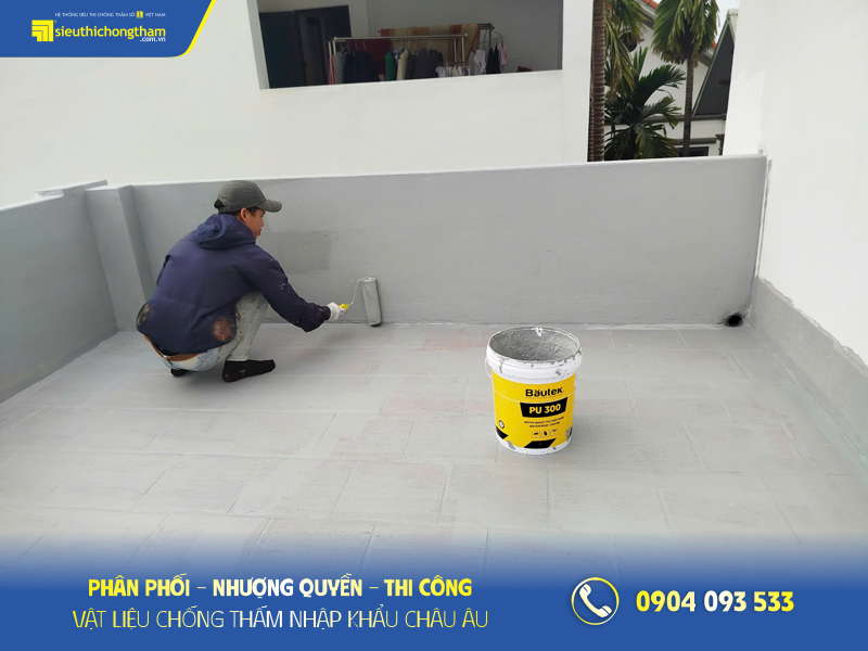 Chống thấm mái gạch đỏ với Bautek PU 300