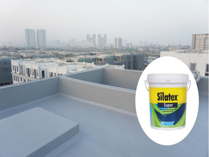 Quy trình chống thấm sàn mái lộ thiên dùng Silatex Super bài bản