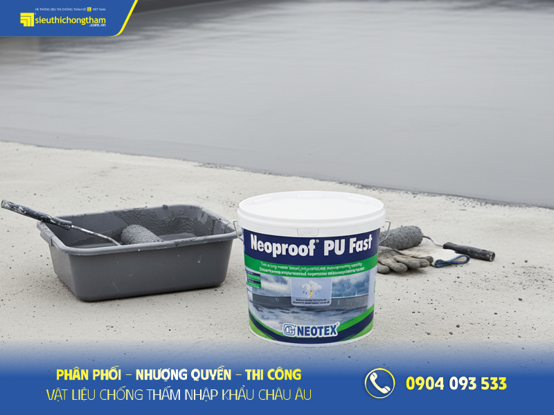 Neoproof PU Fast chống thấm mái bê tông lộ thiên