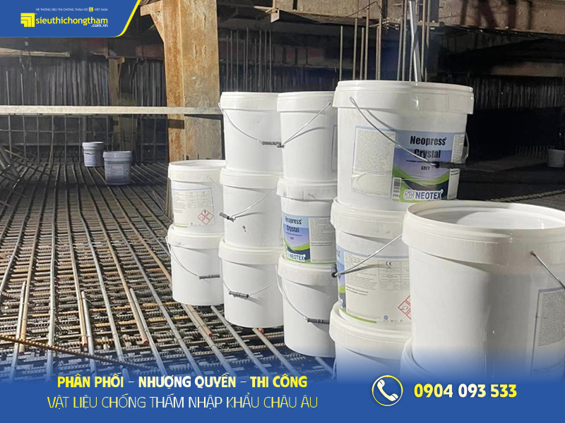 Chống thấm ngược sàn tầng hầm với Neopress Crystal
