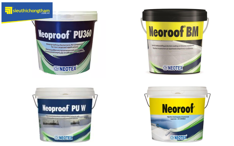 Một số sản phẩm chống thấm polyurethane phổ biến