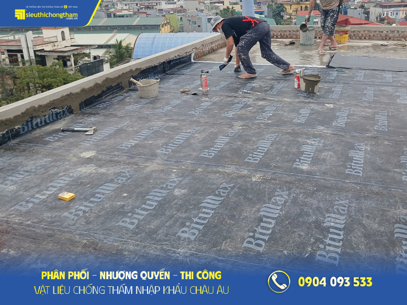 Màng chống thấm Bitum tự dính - Xu thế chống thấm của tương lai Thi công màng chống thấm Bitumax