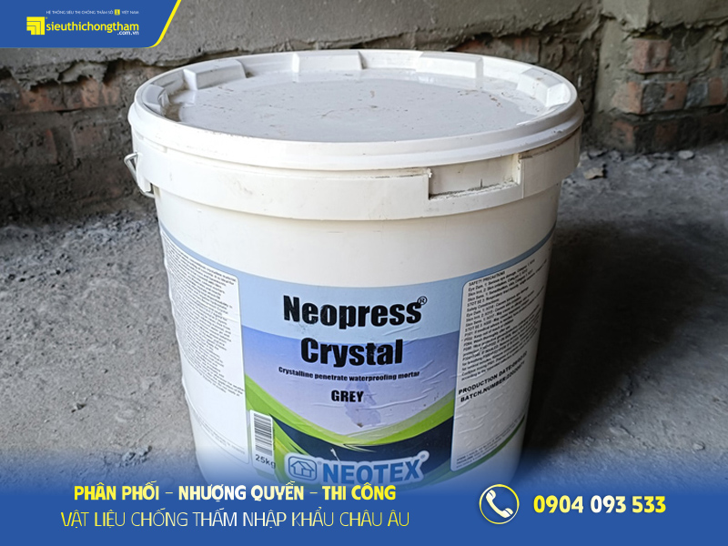 Chống thấm dạng tinh thể thẩm thấu gốc xi măng Neopress Crystal