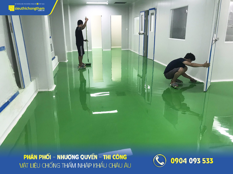 Sơn epoxy lên bề mặt nền