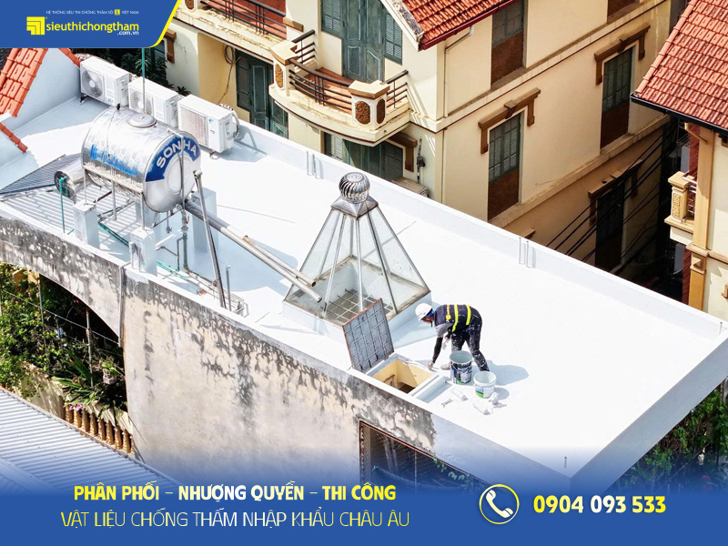 Chống thấm sàn mái sử dụng Neoproof Polyurea R