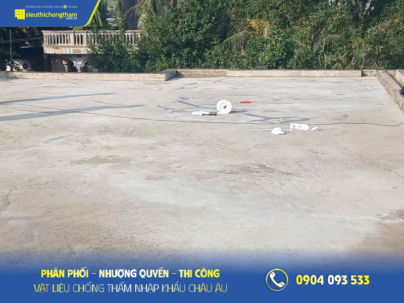 Chuẩn bị mặt sàn trước khi chống thấm