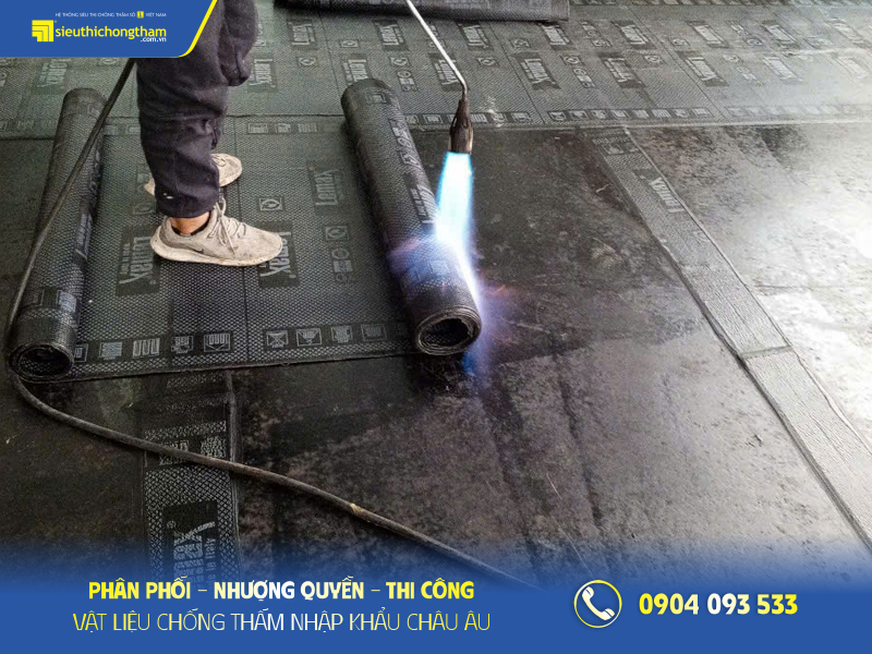 Quy trình thi công màng khò chống thấm cho độ bền trên 10 năm Khò màng chống thấm