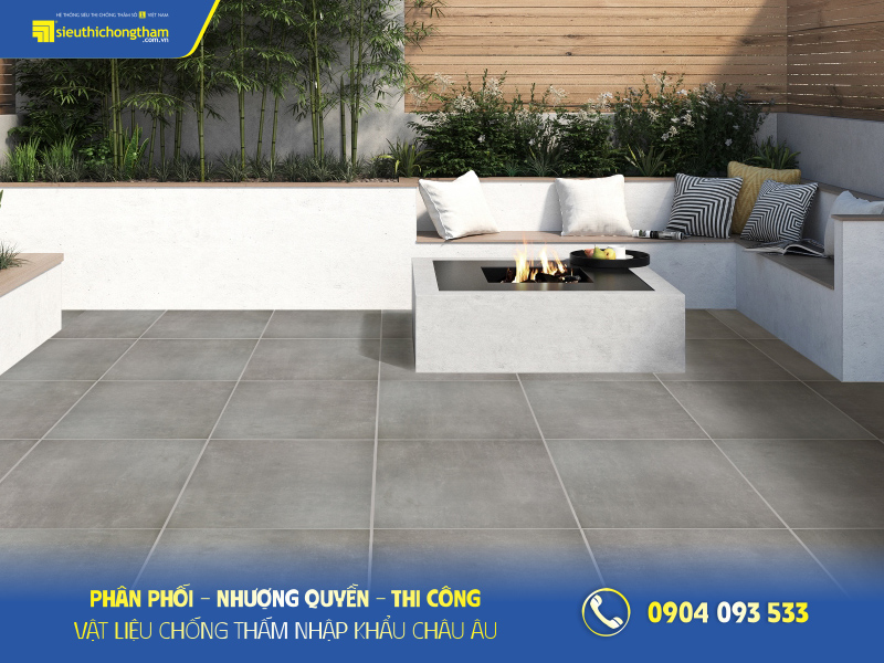 Cách lát gạch sân thượng chi tiết cho gia chủ dễ dàng thực hiện tại nhà Sân thượng lát gạch men