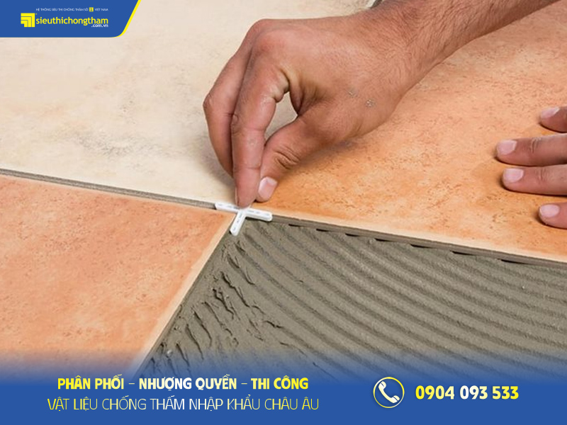 Cách lát gạch sân thượng chi tiết cho gia chủ dễ dàng thực hiện tại nhà Căn khoảng cách giữa các tấm gạch