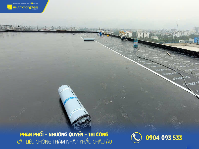 Giải pháp chống thấm cho nhà mái bằng màng tự dính