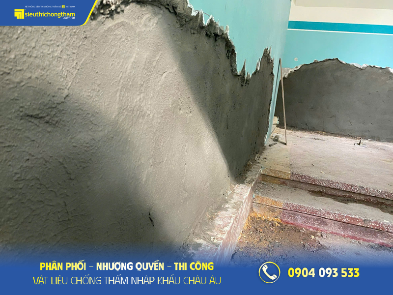 Xử lý chống thấm ngược chân tường