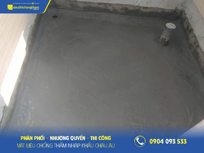 Sàn nhà vệ sinh sau khi chống thấm