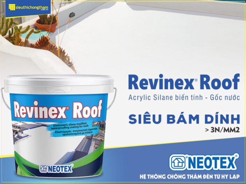 Revinex Roof - Giải pháp chống thấm mái lộ thiên cho độ bền đến 15 năm