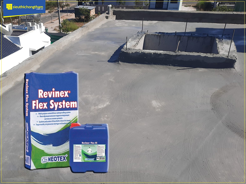 Chống thấm mái phủ bảo vệ bằng Revinex Flex ES cần được thực hiện bởi đội ngũ tay nghề cao