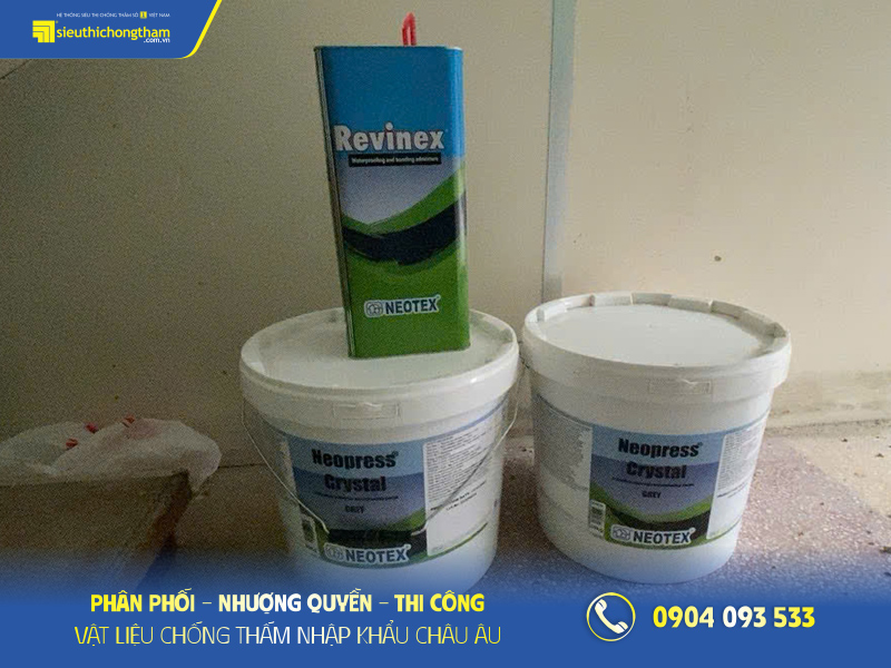 Xi măng dẻo bịt tường - Lựa chọn lý tưởng cho các công trình Neopress Crystal chống thấm ngược tường