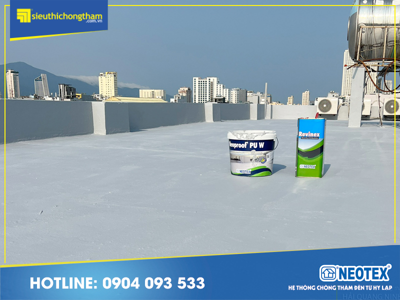 Chống thấm Hải Dương Neoproof PU W - Vật liệu chống thấm dạng lỏng tạo màng cho sàn mái lộ thiên