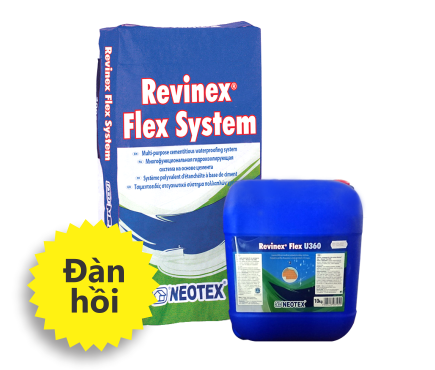 Hệ xi măng Revinex Flex thi công WC
