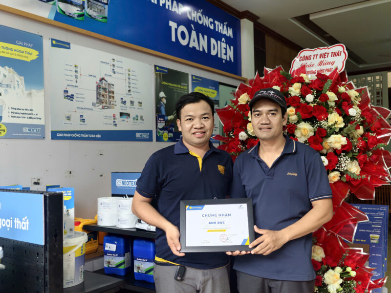 Setup Siêu Thị Chống Thấm Anh Đức - Ninh Bình Trao giấy chứng nhận đại lý ủy quyền Siêu Thị Chống Thấm