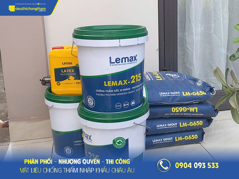 Chống thấm Thủ Dầu Một Chống thấm gốc xi măng 2 thành phần Lemax - 215