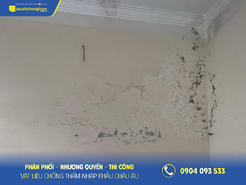 Tường ẩm bong tróc sơn