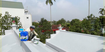 Chống thấm mái đình lộ thiên tại Ninh Bình