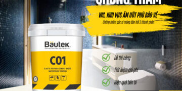 Bautek C01 – Chống thấm quốc dân gốc xi măng 2 thành phần đàn hồi