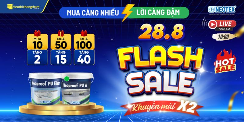 LIVESTREAM FLASH SALE 28.8: MUA CÀNG NHIỀU - LỜI CÀNG ĐẬM FB LIVE 288 1920x960px